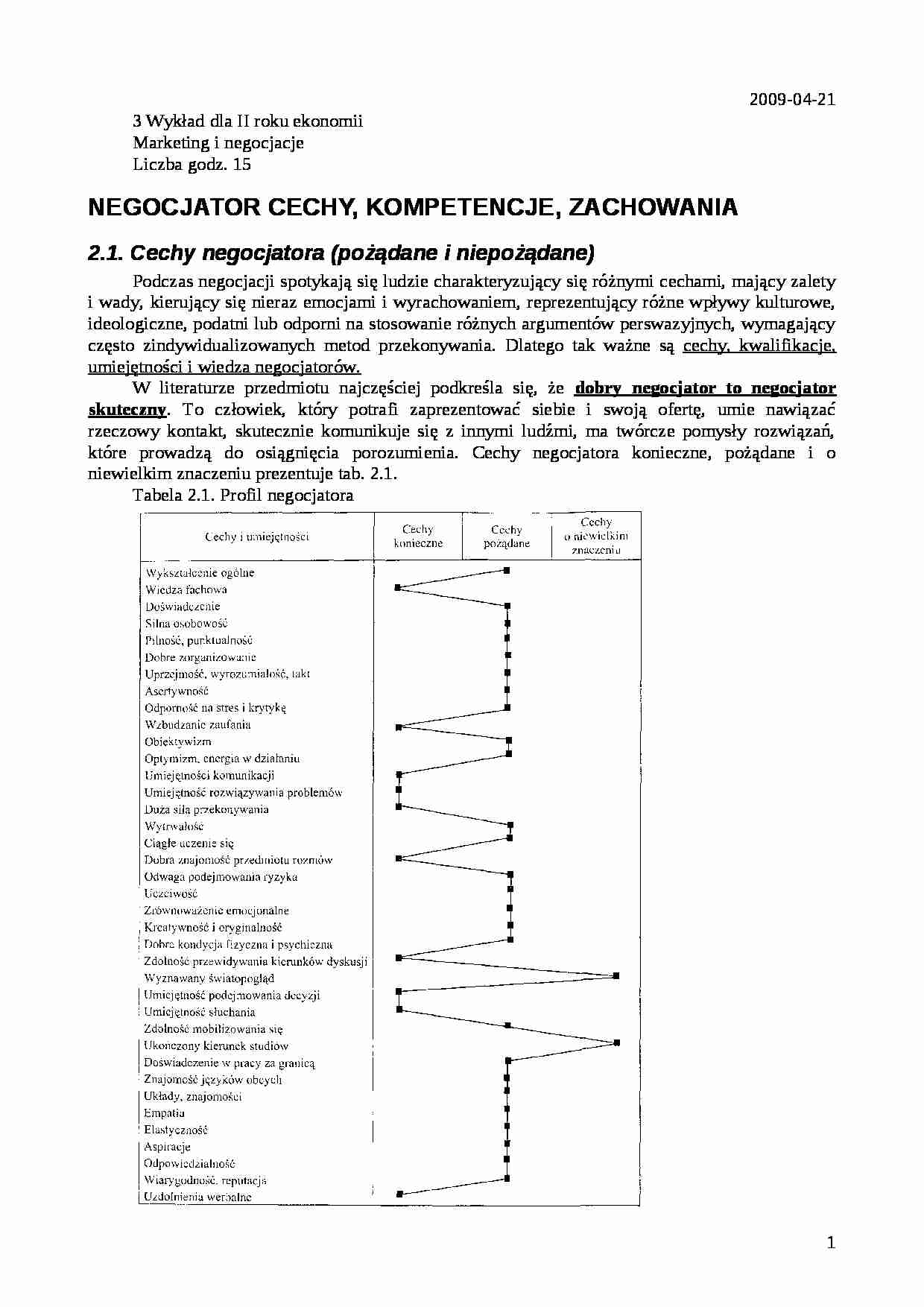 Marketing i negocjacje - 4 wykłady - strona 1