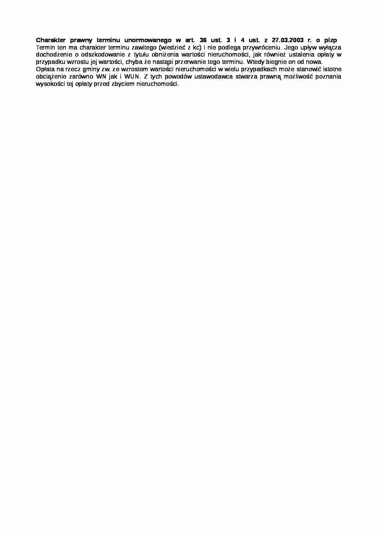 Charakter prawny terminu unormowanego - strona 1