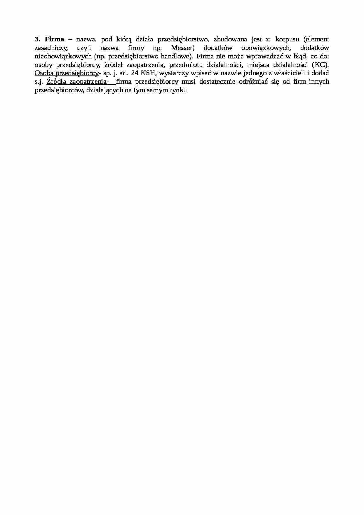 Firma - definicja firmy - strona 1