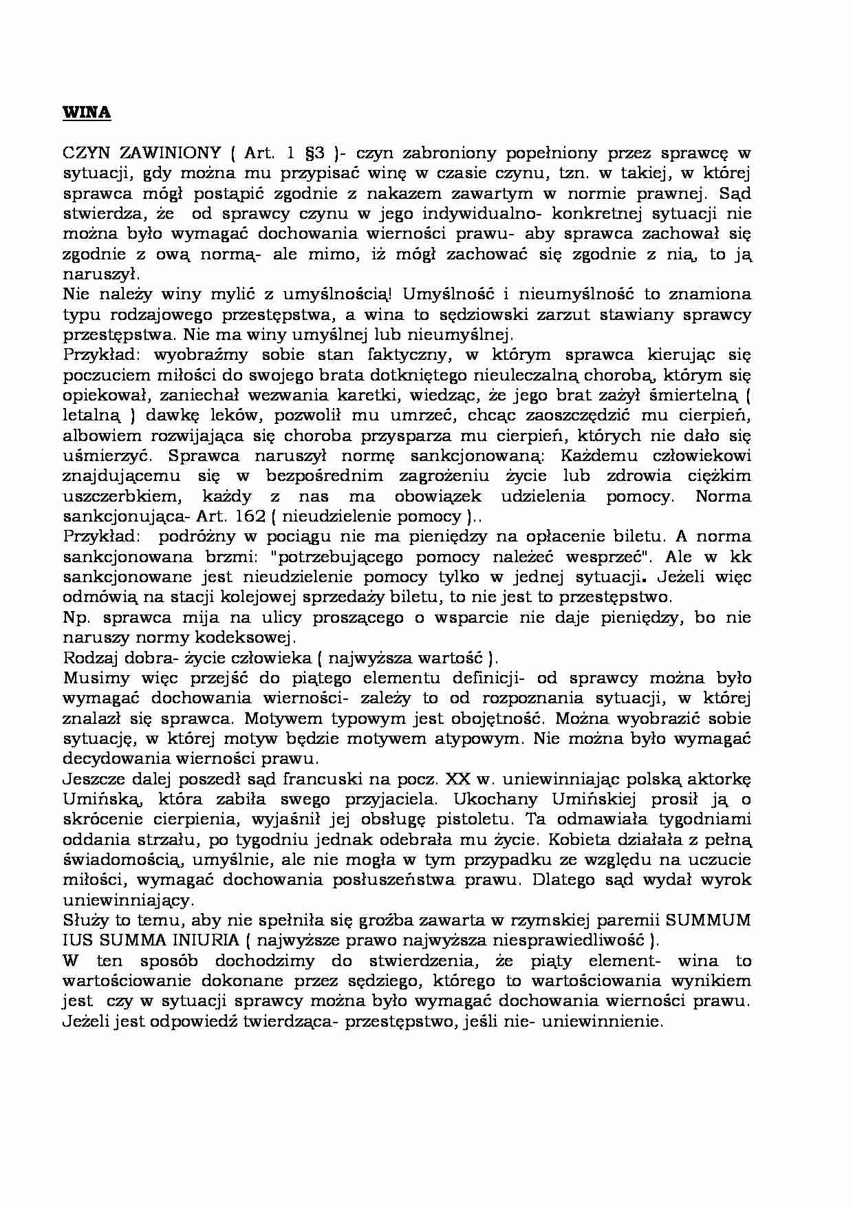 Wina i czyn zawiniony - strona 1
