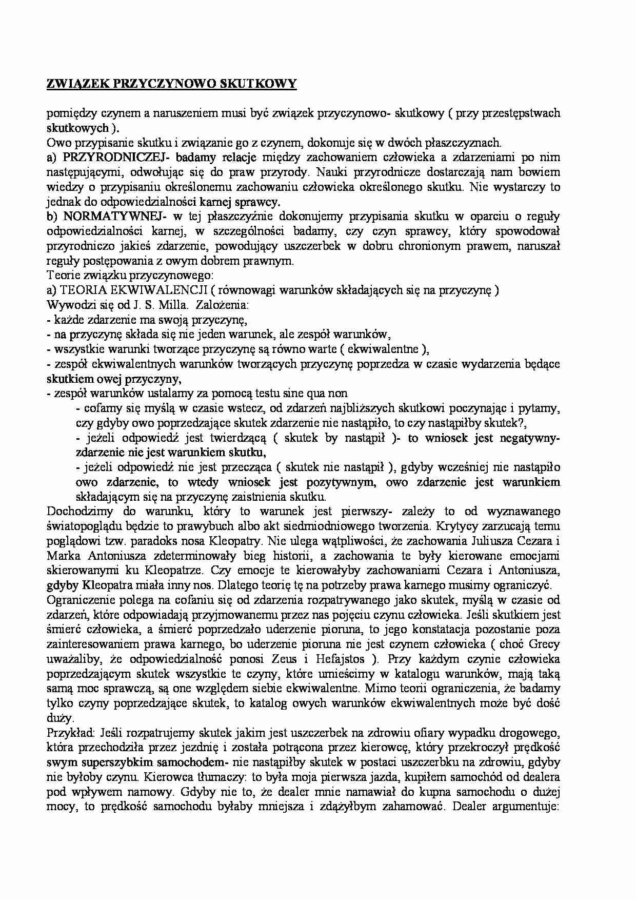 Związek przyczynowo-skutkowy - strona 1