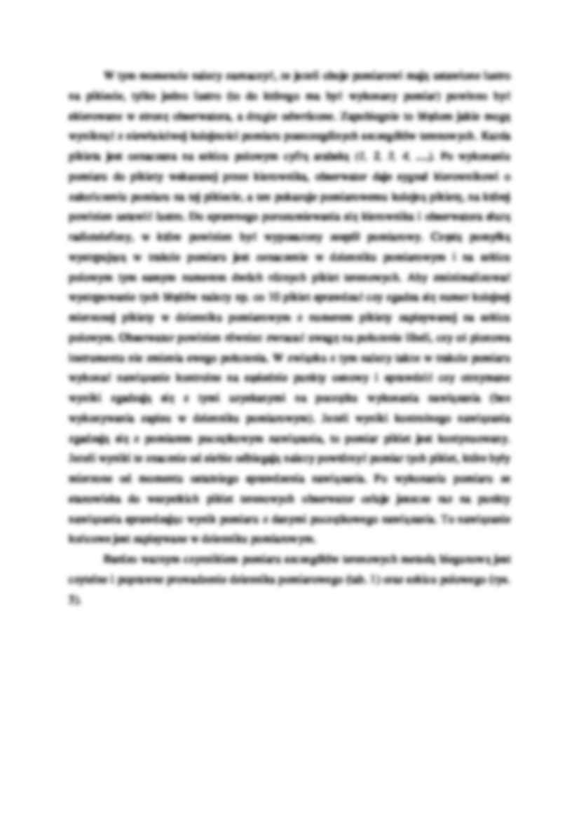 Pomiar szczegółów terenowych metodą biegunową - strona 3