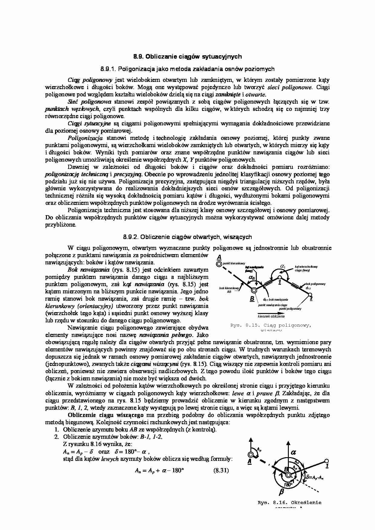 Obliczanie ciągów sytuacyjnych - strona 1