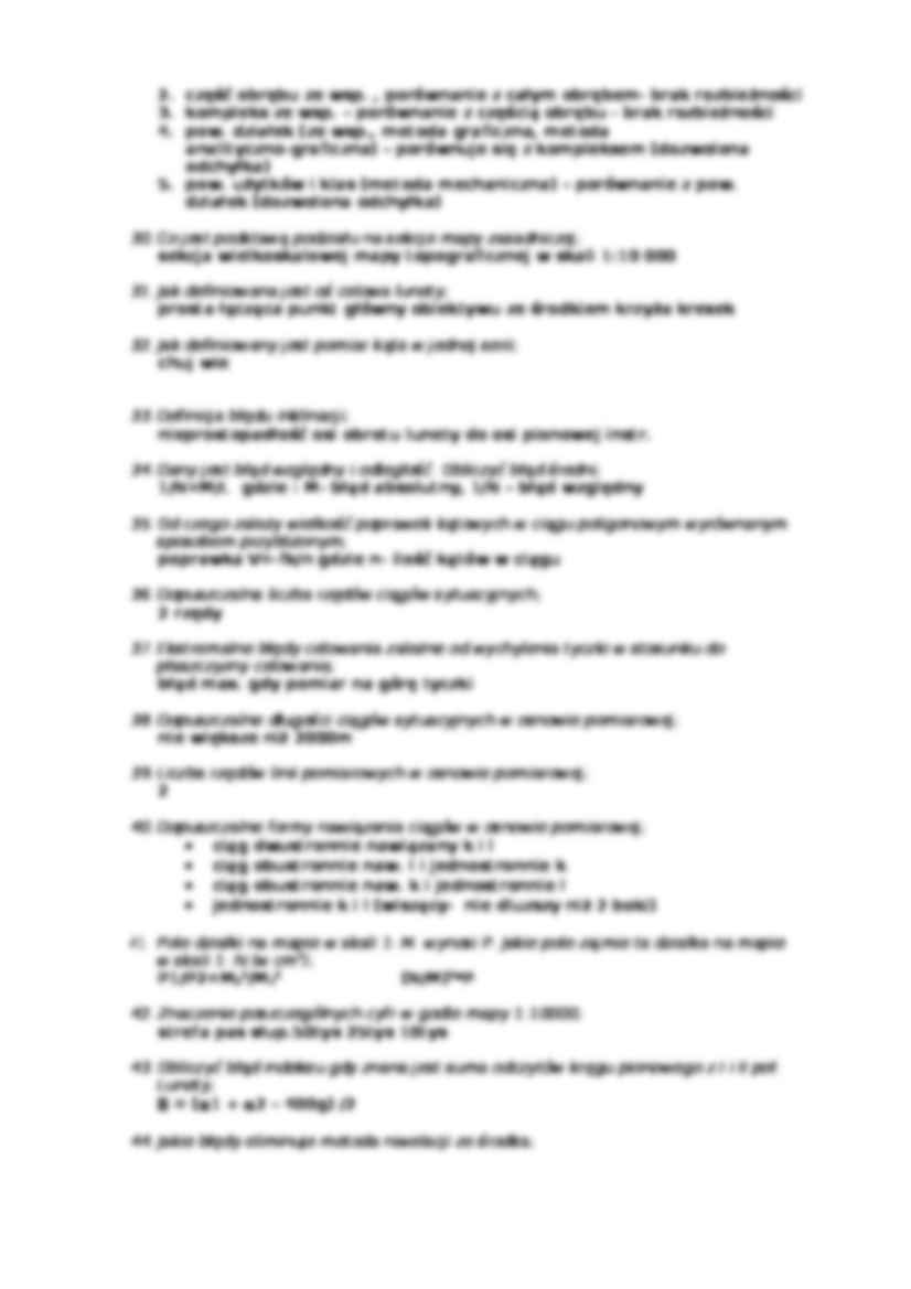 Geodezja - pytania i odpowiedzi do egzaminu - strona 3