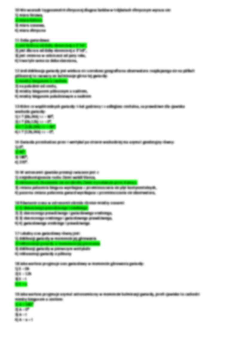 Geodezja wyższa, satelitarna i astronomia geodezyjna - pytania  - strona 2