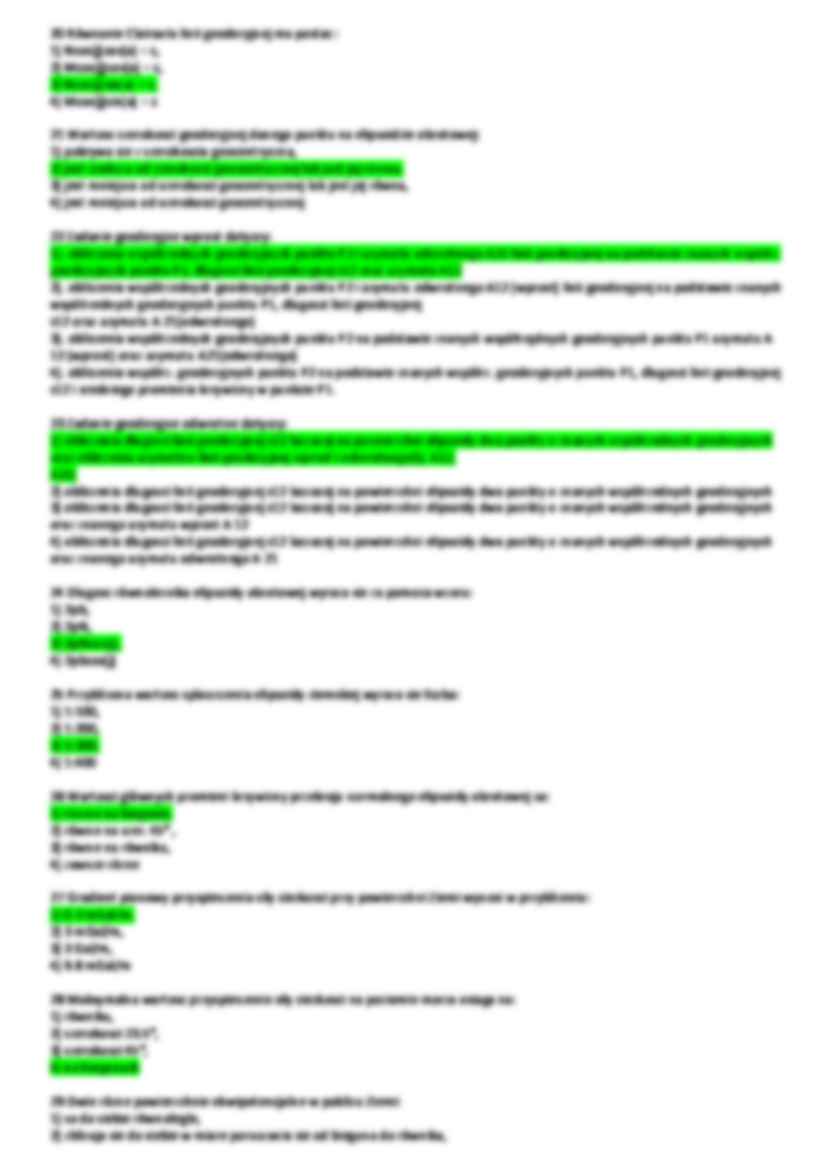 Geodezja wyższa, satelitarna i astronomia geodezyjna - pytania  - strona 3