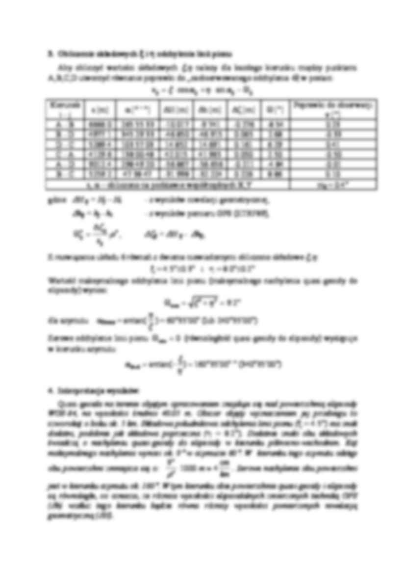 Wyznaczenie  przebiegu  lokalnej  quasi-geoidy  na  podstawie  wyników  pomiarów  GPS i niwelacji geometrycznej  - strona 2