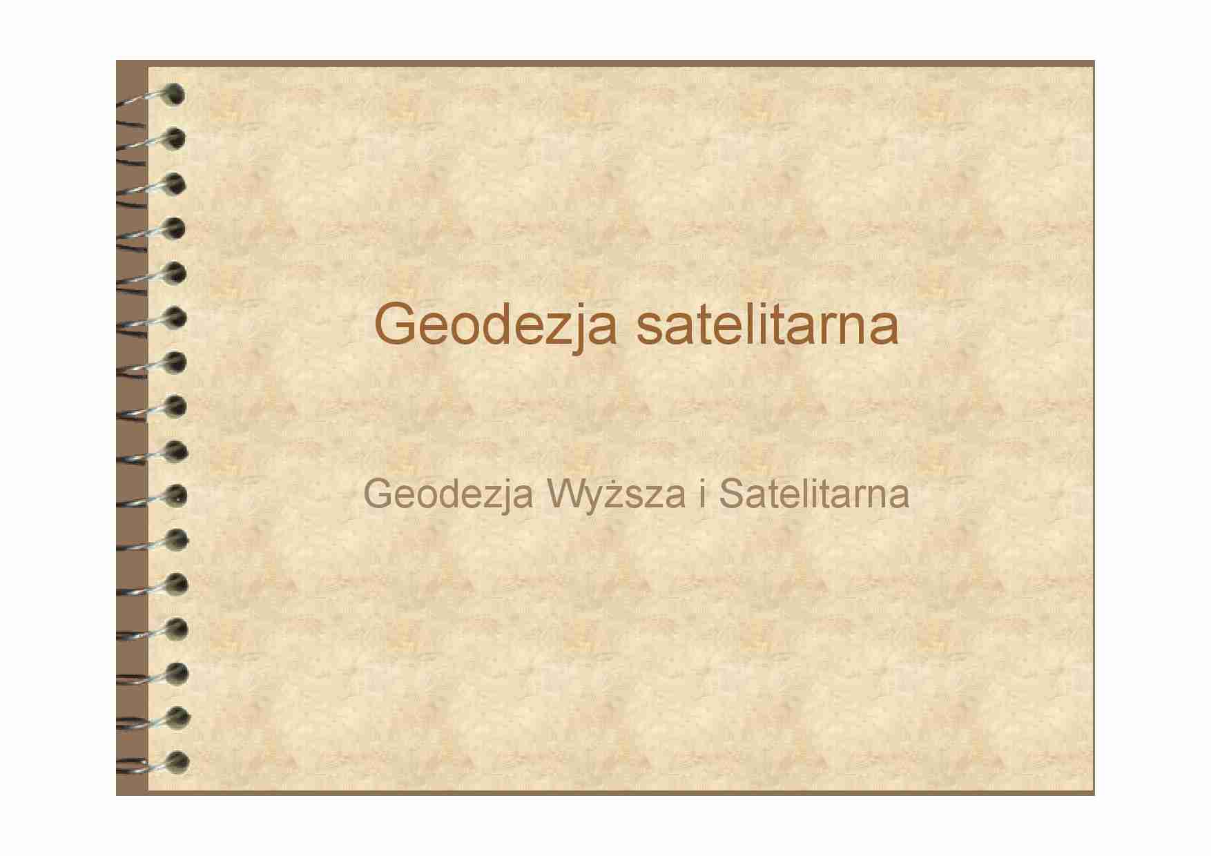 Geodezja satelitarna  - strona 1
