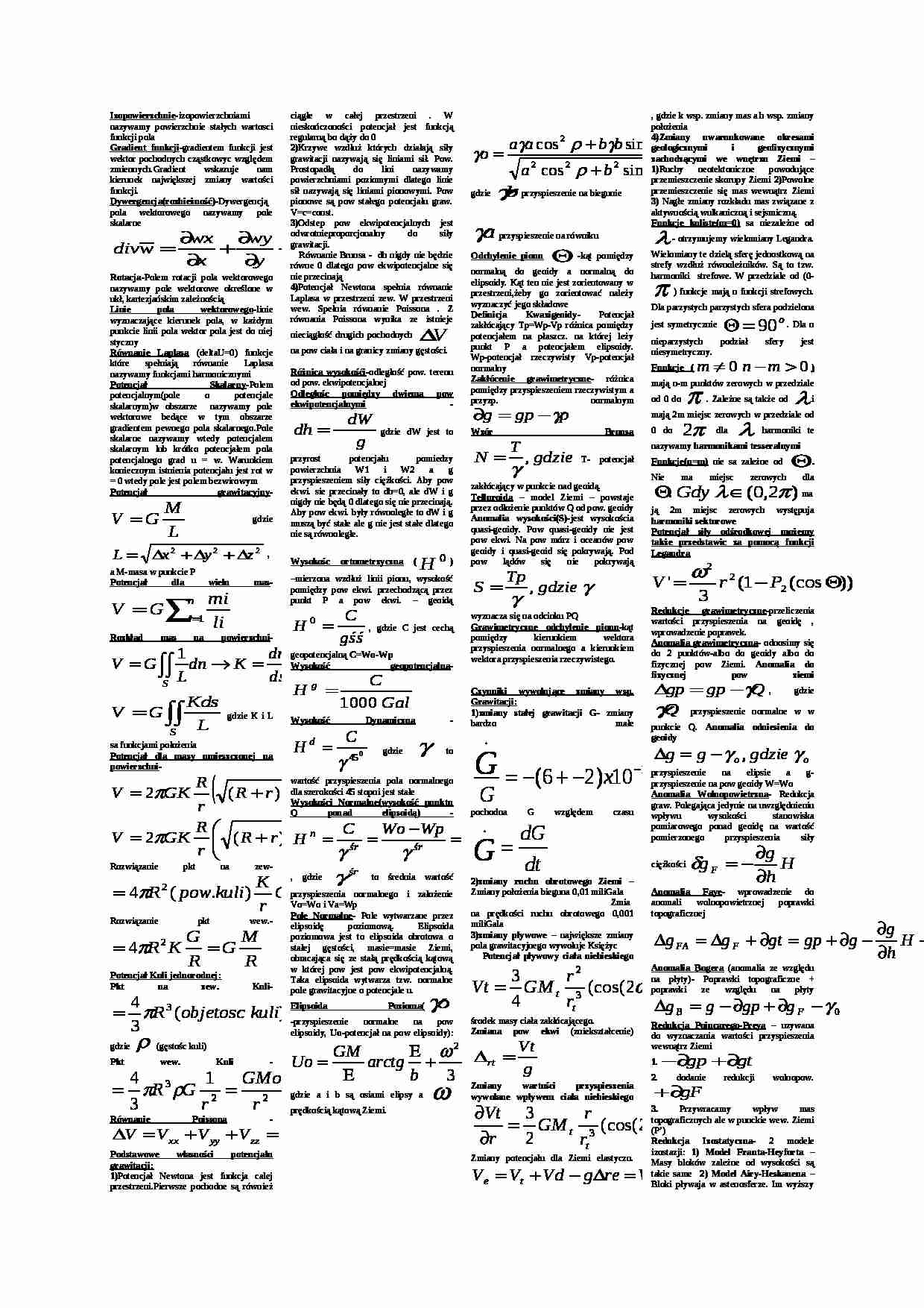 Geodezja - zagadnienia ogólne  - strona 1