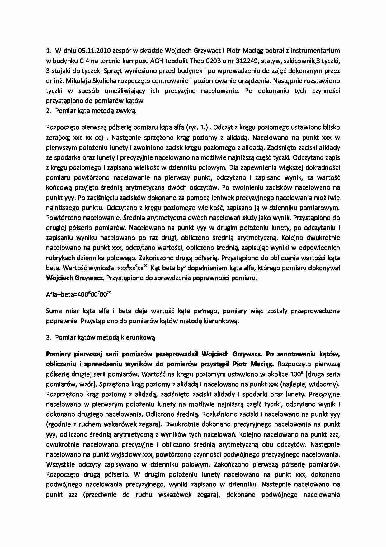 Sprawozdanie  - strona 1