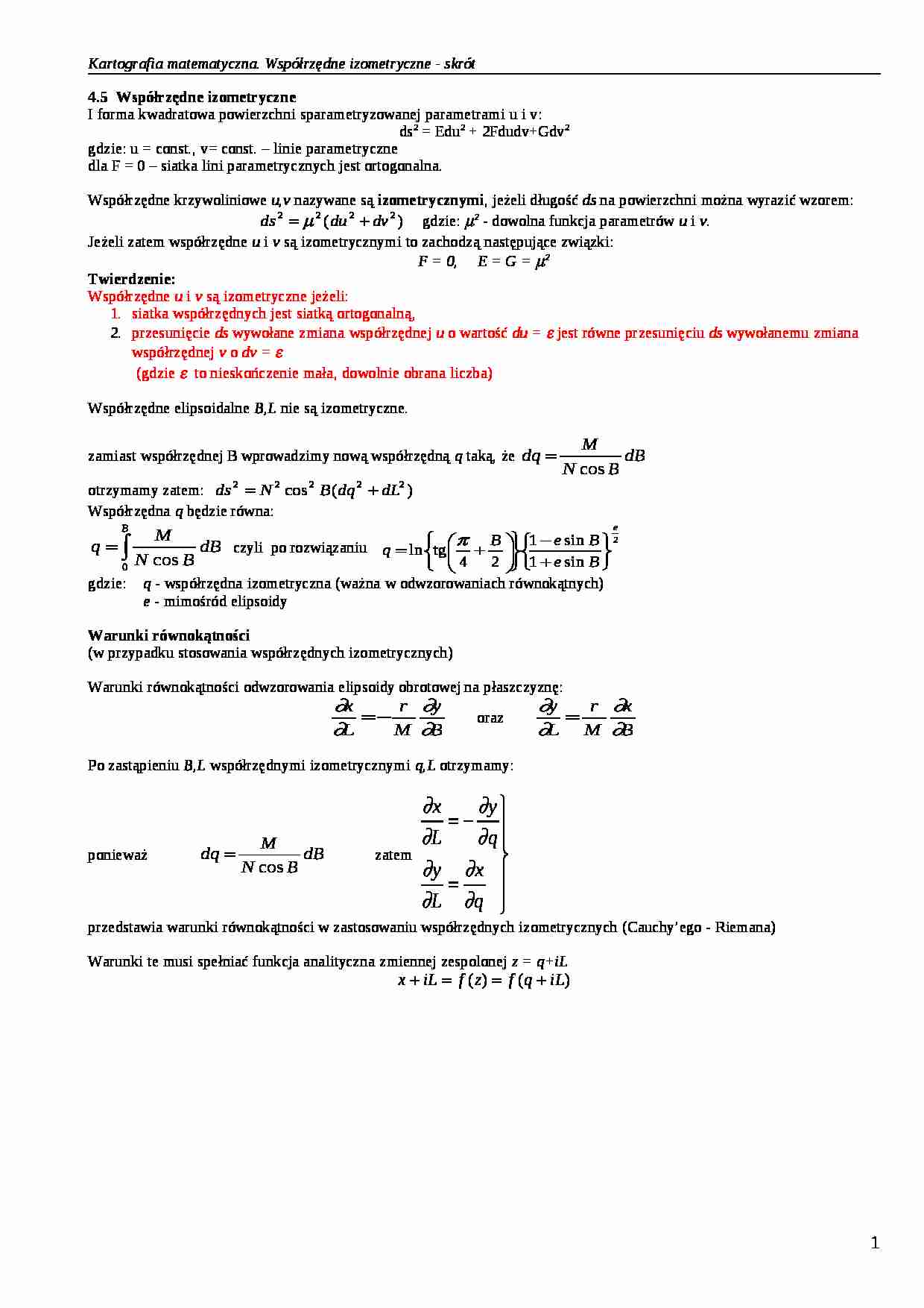 Współrzędne izometryczne - strona 1
