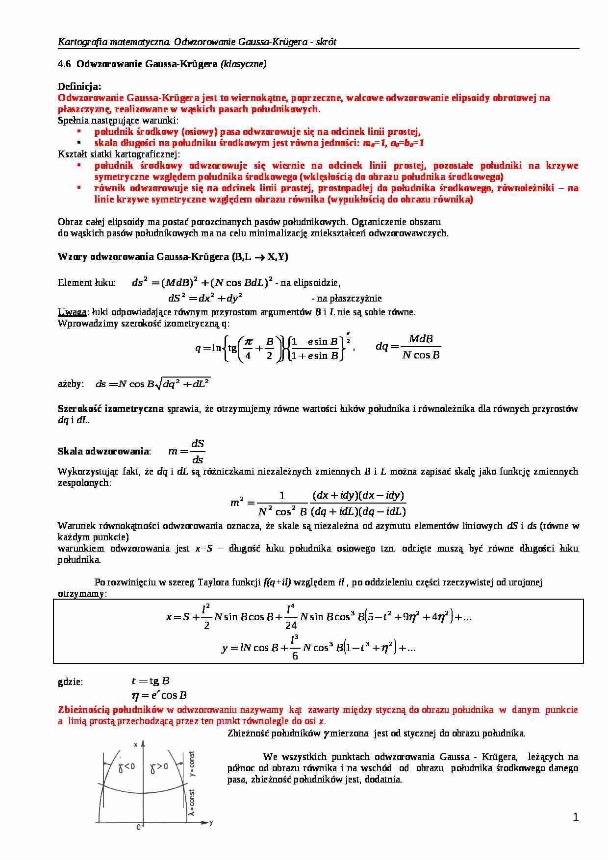 Odwzorowanie Gaussa-Krugera - strona 1