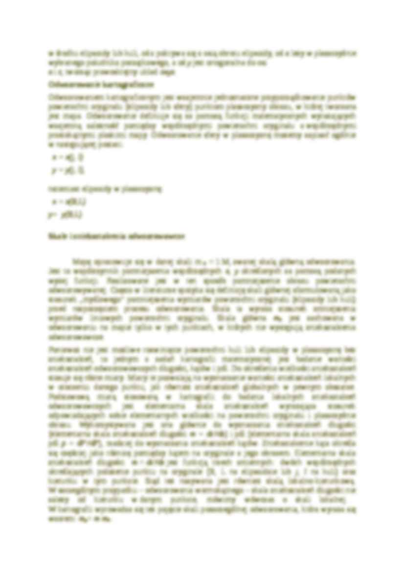 Kartografia matematyczna - notatki z kartografii - strona 2