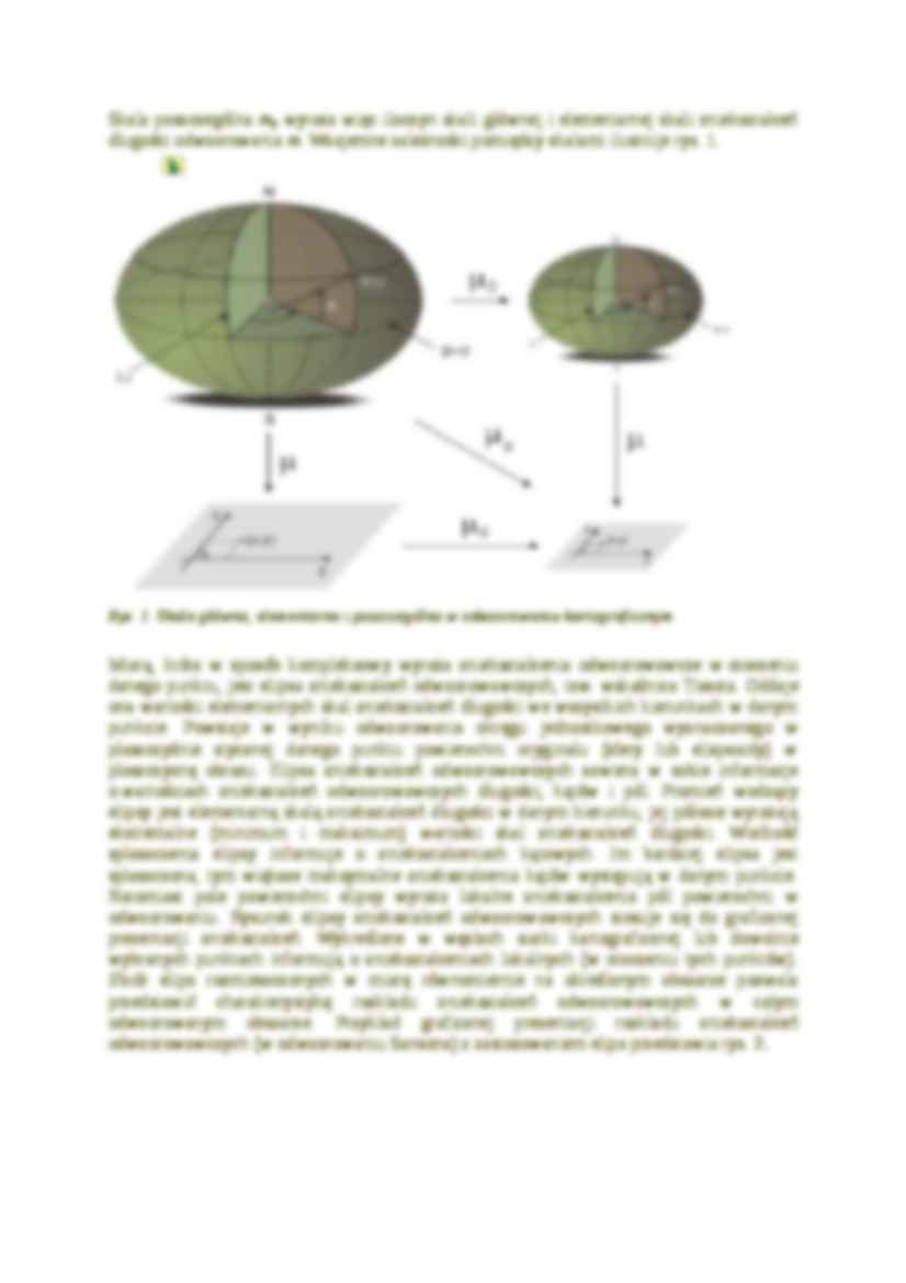 Kartografia matematyczna - notatki z kartografii - strona 3