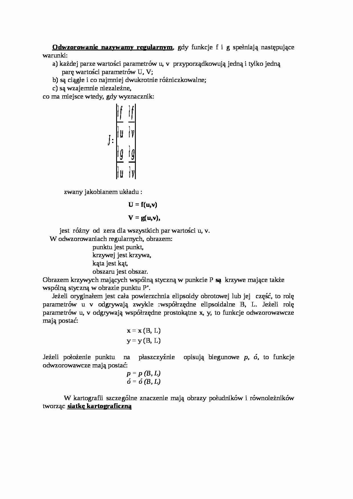 Odwzorowania regularne  - strona 1