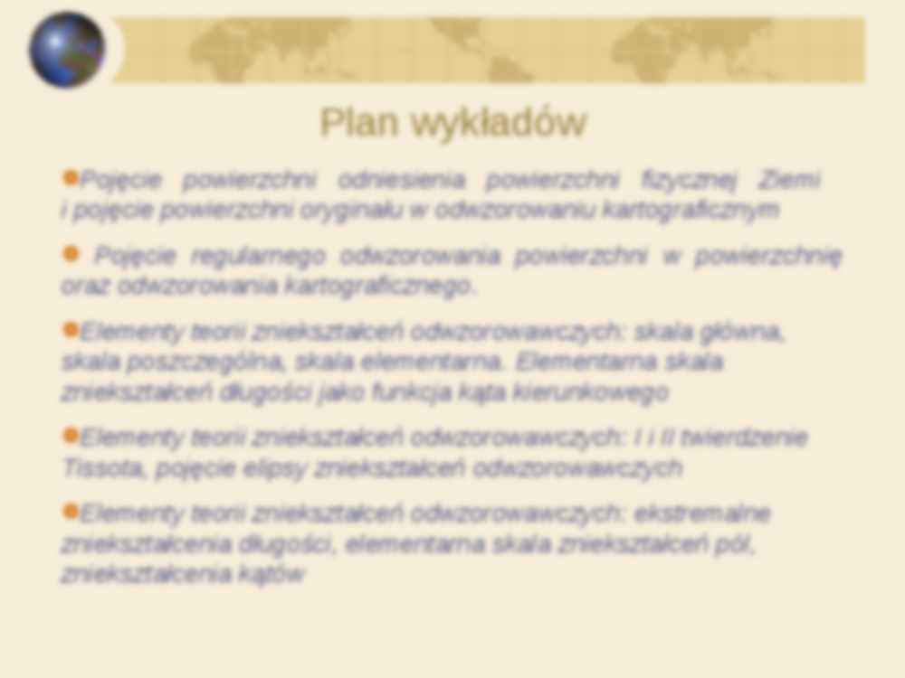 Uklady współrzędnych - wykład z kartografii matematycznej - strona 2