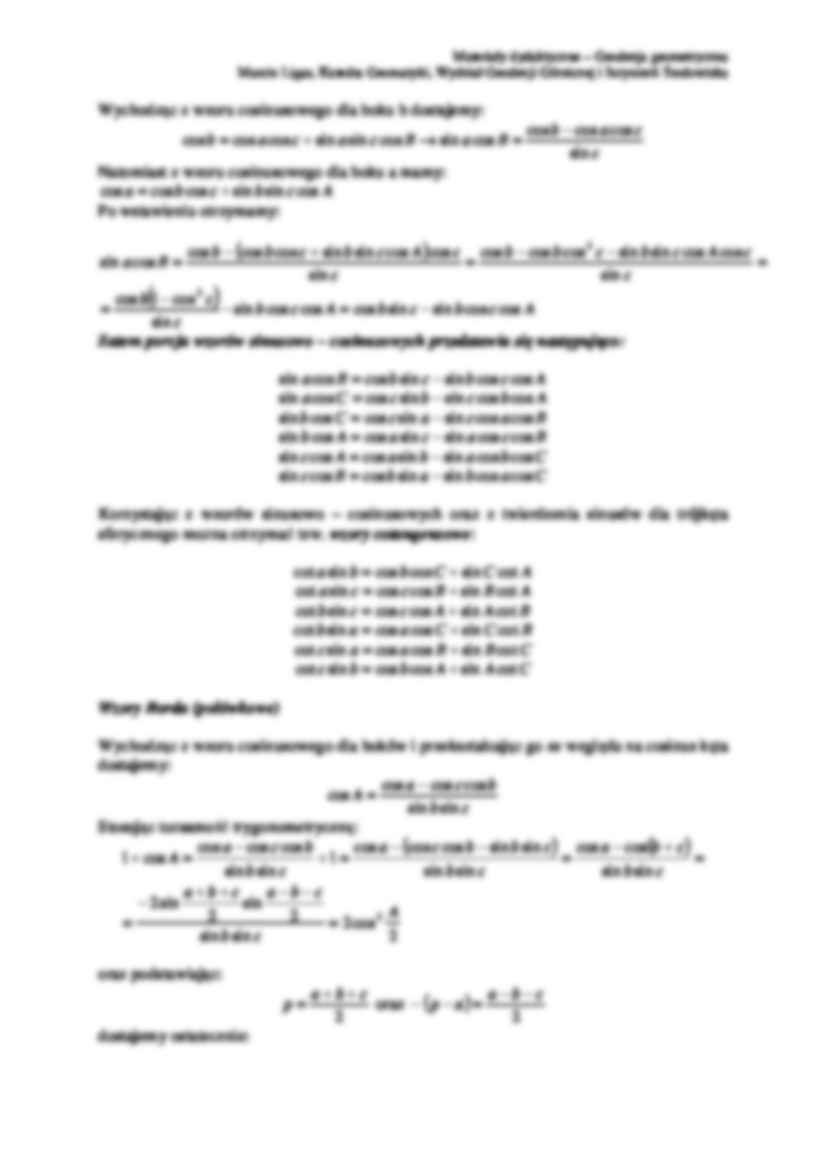Geodezja geometryczna - materiały dydaktyczne  - strona 3