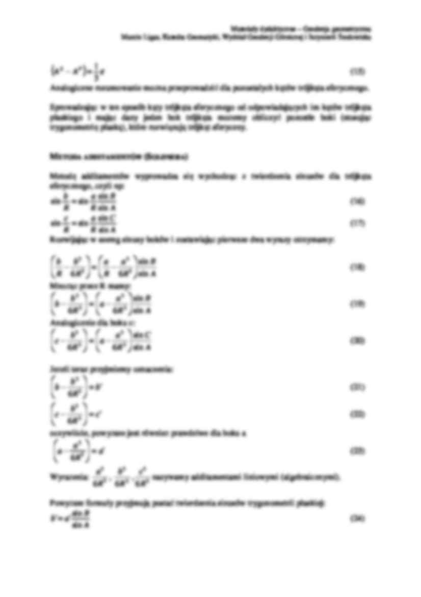 Geodezja geometryczna -  materiały dydaktyczne  - strona 3