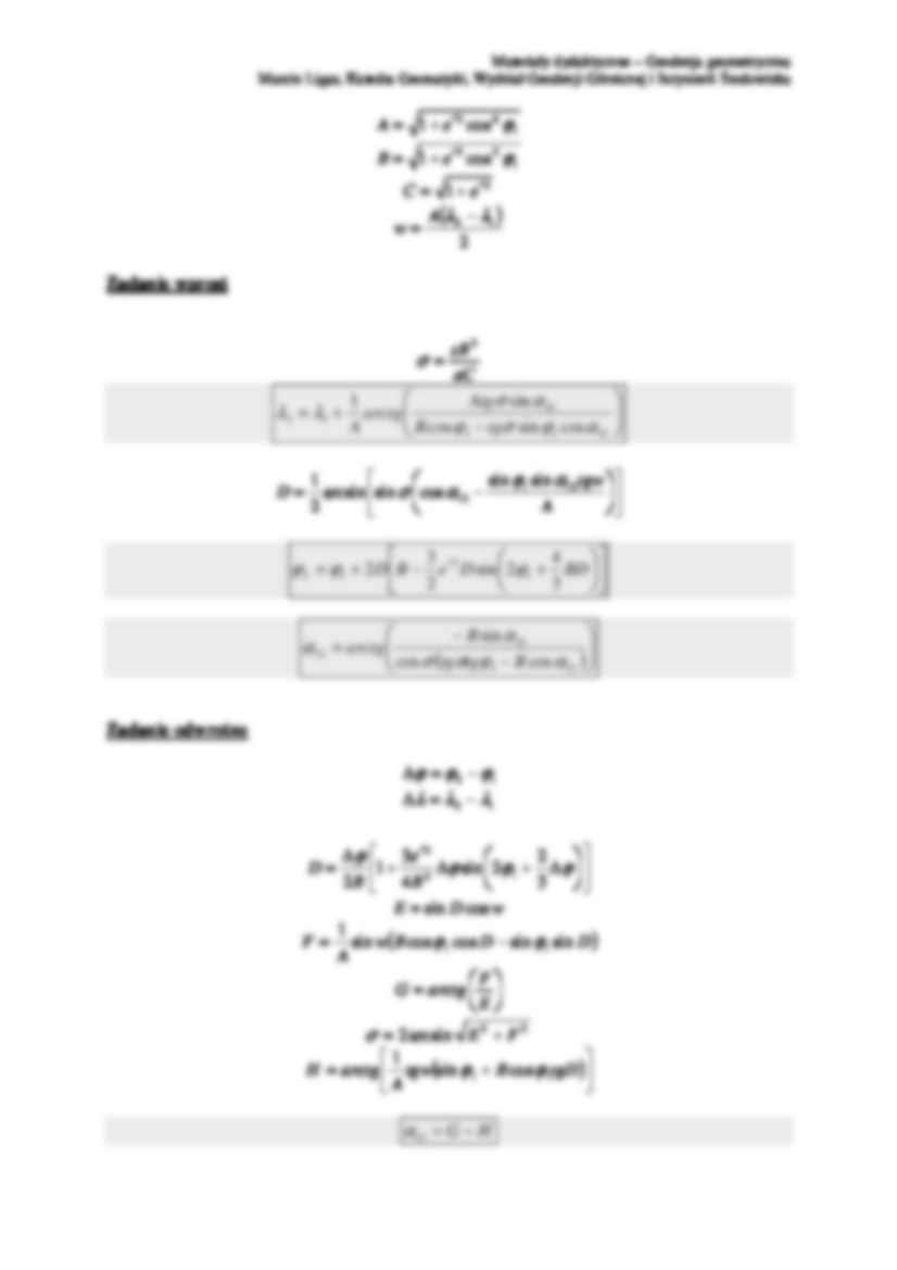 Linia geodezyjna – geodezyjne zadanie wprost i odwrotne  - strona 3