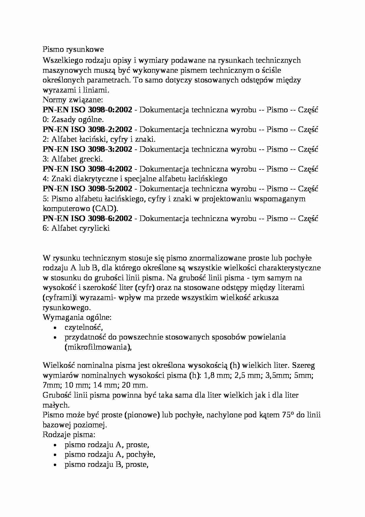 Pismo techniczne - strona 1