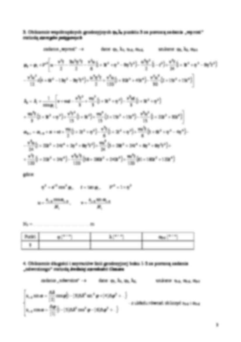 Przenoszenie współrzędnych geodezyjnych i azymutu geodezyjnego na powierzchni elipsoidy - Przekrój poprzeczny - strona 3