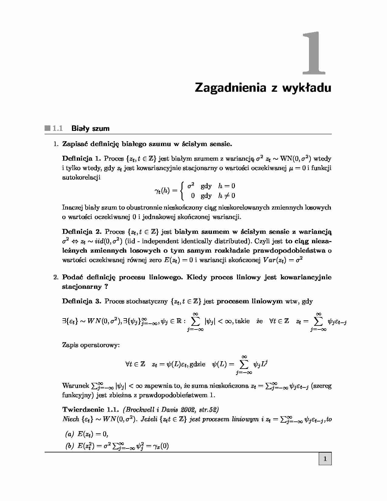 Zagadnienia z wykładu. - strona 1