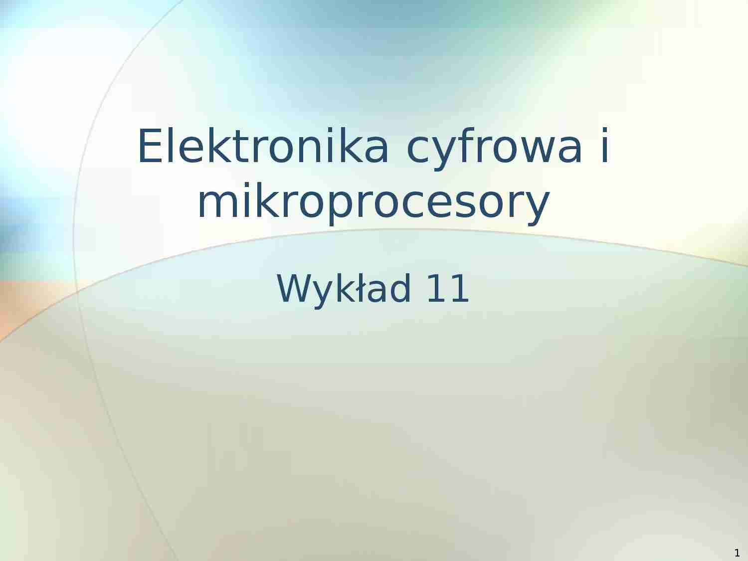 Procesory - wykład - strona 1