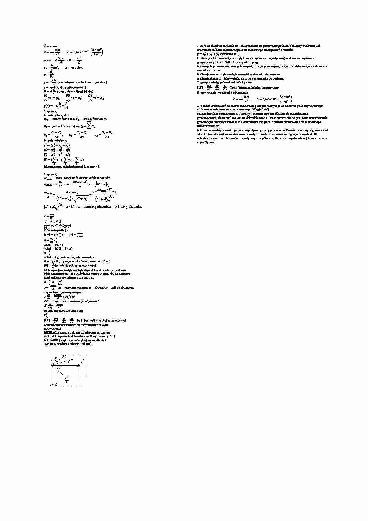 Rozwiązanie zadań z geofizyki. - strona 1