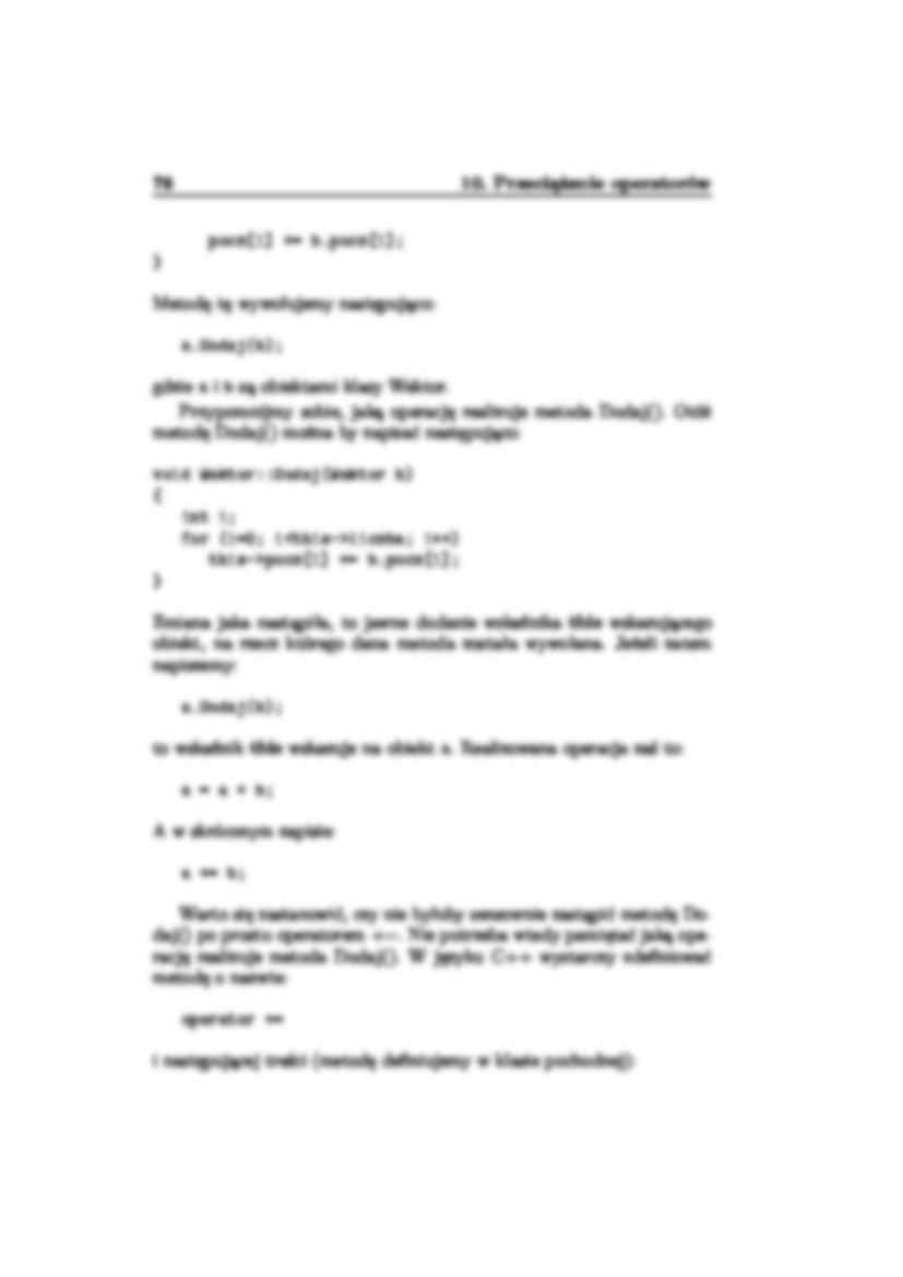 Programowanie obiektowe - przeciążanie operatorów. - strona 2