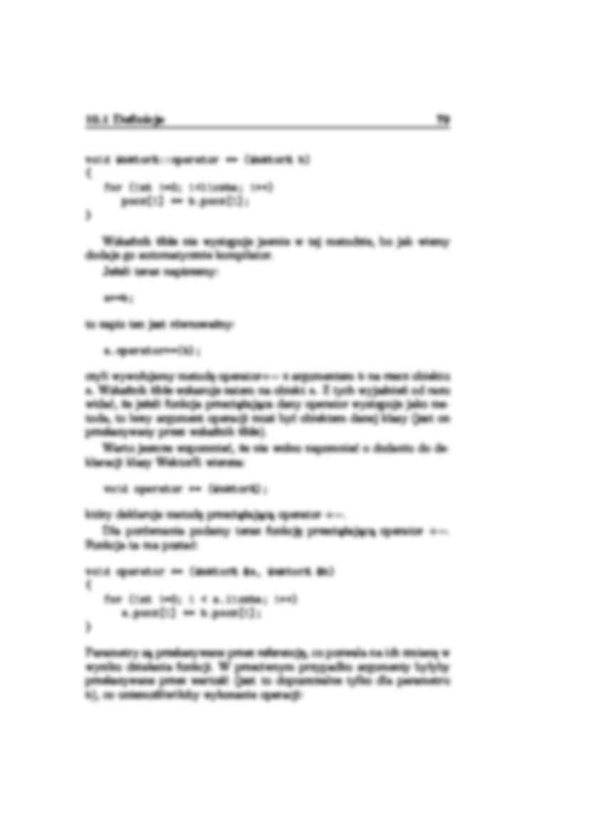 Programowanie obiektowe - przeciążanie operatorów. - strona 3