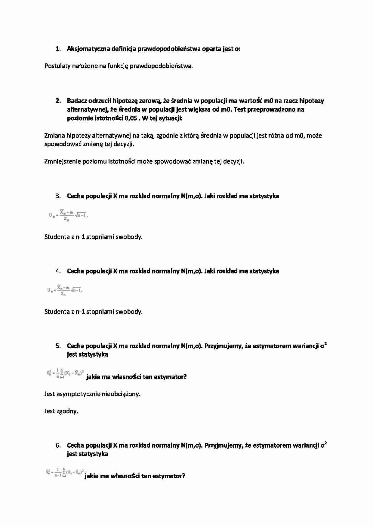 Zagadnienia ze statystyki. - strona 1