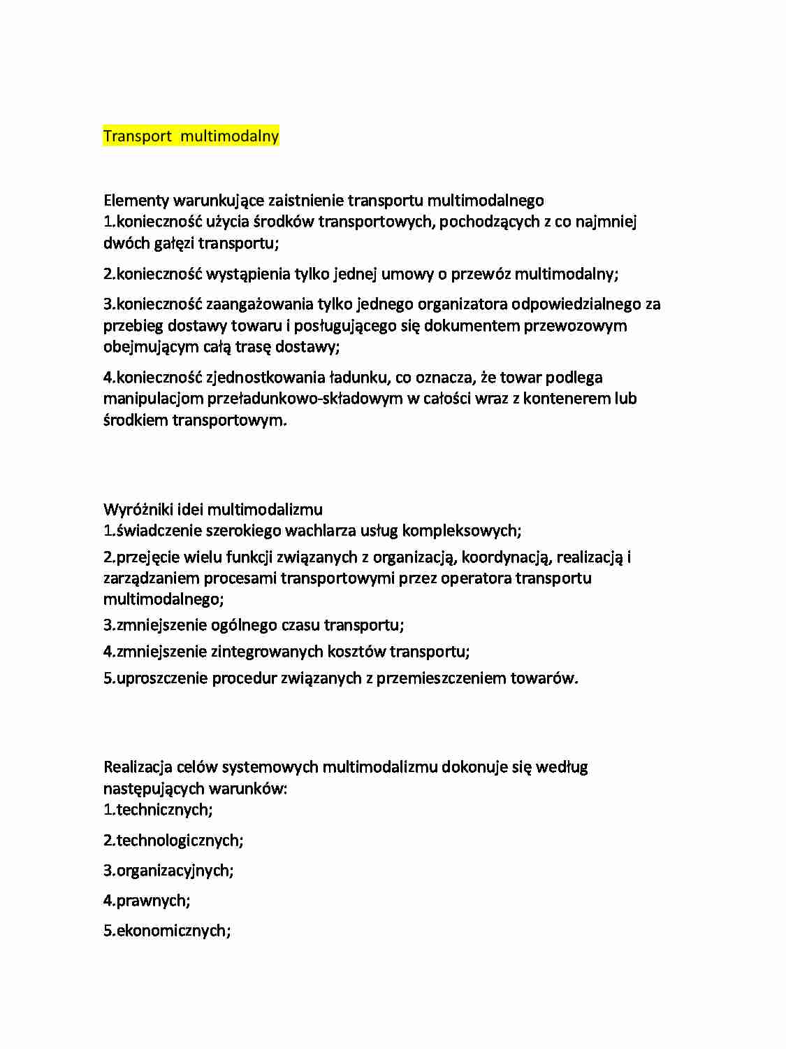 Transport  multimodalny - strona 1