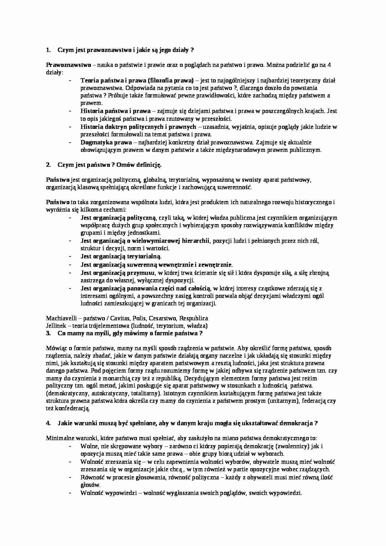 Encyklopedia Prawa - opracowane pytania (moje) - strona 1