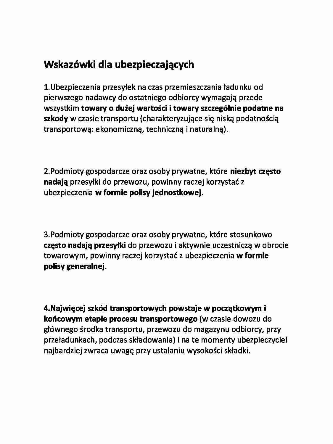 Wskazówki dla ubezpieczających - strona 1