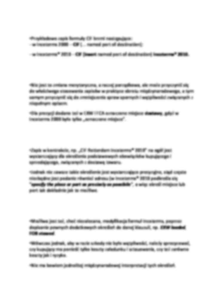 Zapis poszczególnych formuł w Incoterms® 2010 - strona 2