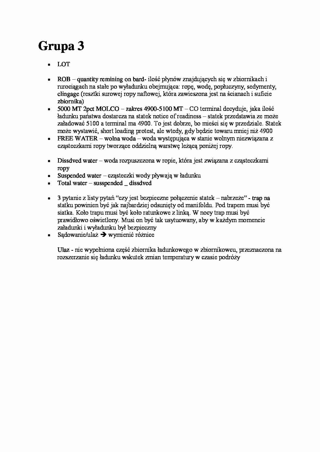 Przeładunek i składowanie, sądowanie - zagadnienia egzaminacyjne - strona 1