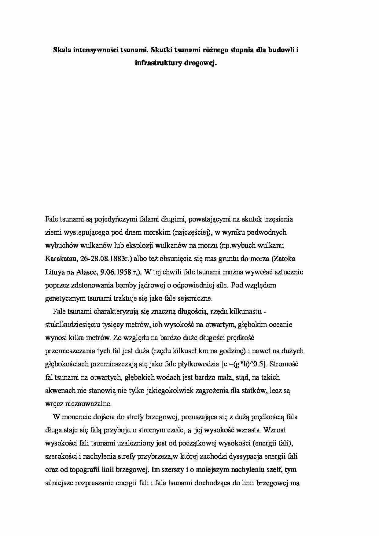 Skutki tsunami dla budowli i infrastruktury drogowej - strona 1