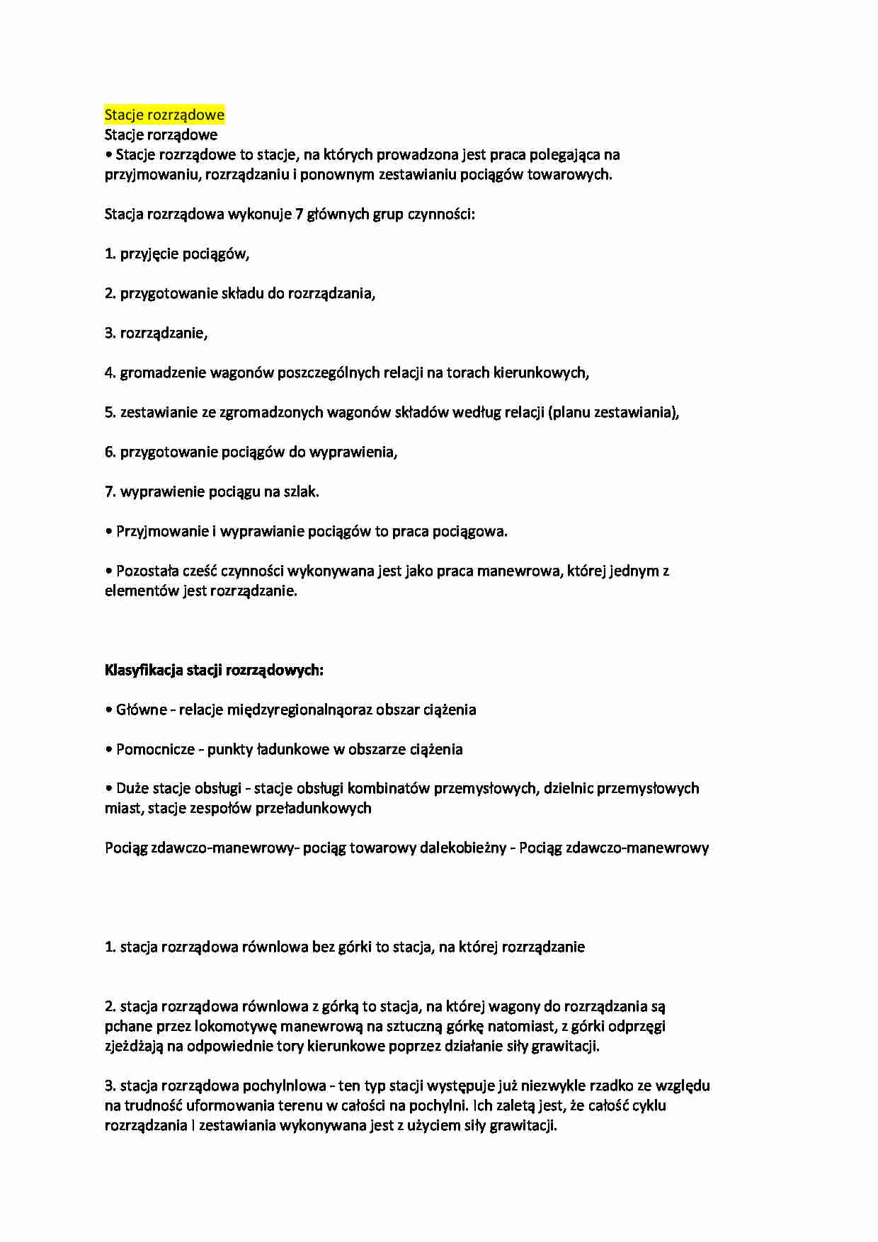 Stacje rozrządowe - strona 1