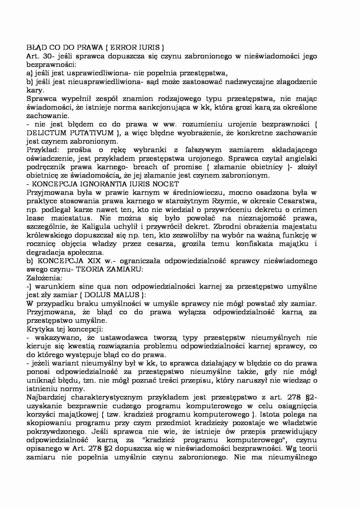 Błąd co do prawa - strona 1