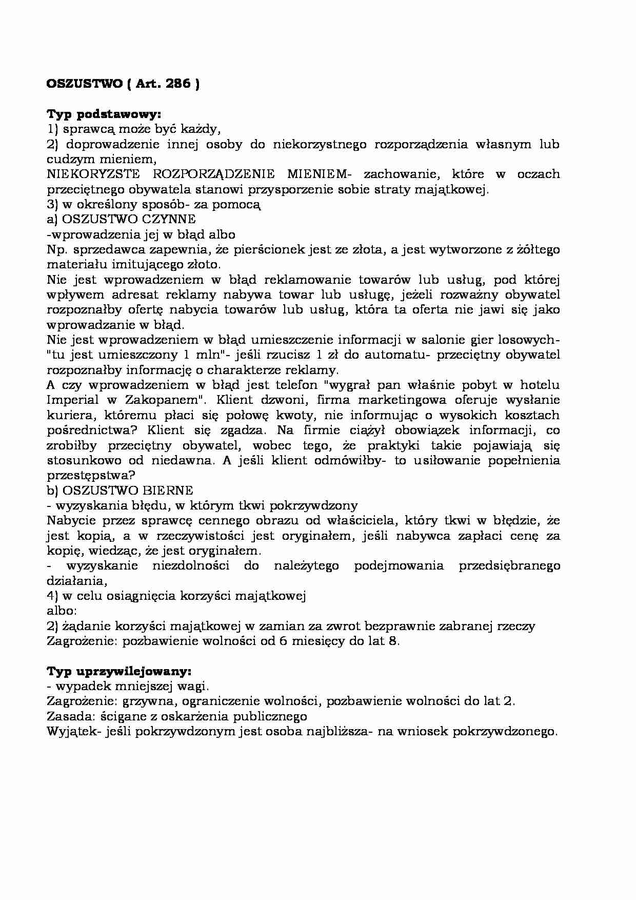 Oszustwo  - strona 1