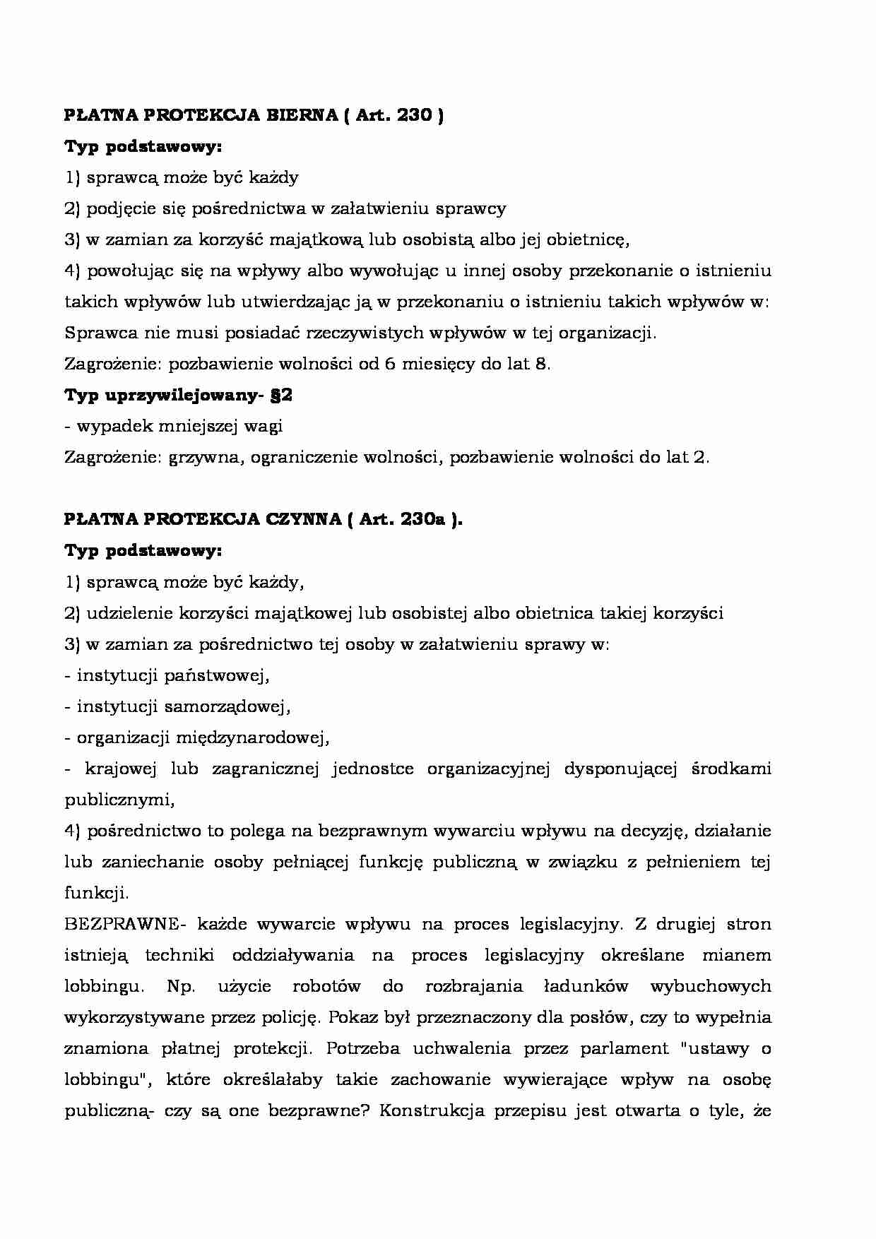 Płatna protekcja: bierna i czynna  - strona 1