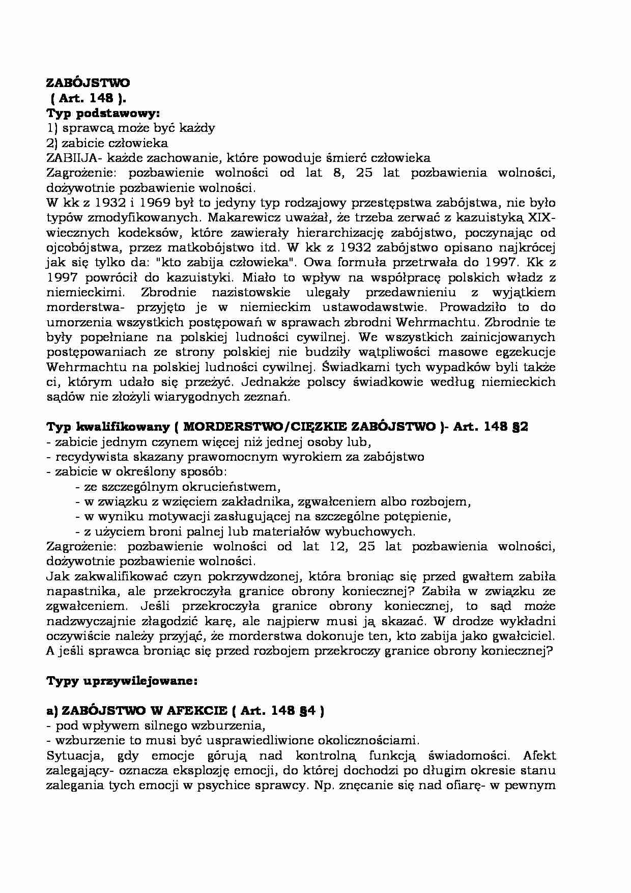 Przestępstwa - zabójstwo  - strona 1