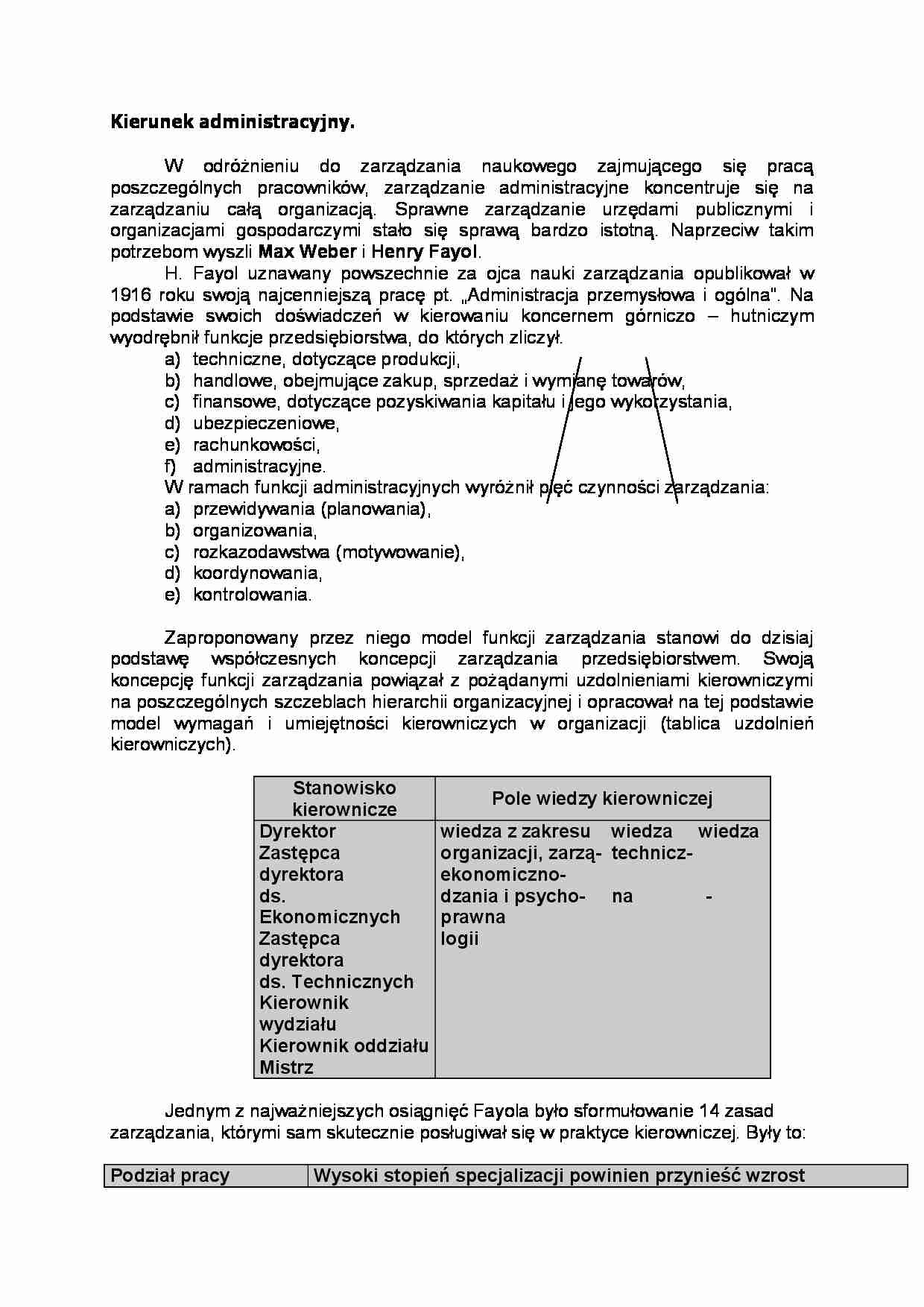 Kierunek administracyjny - omówienie - strona 1