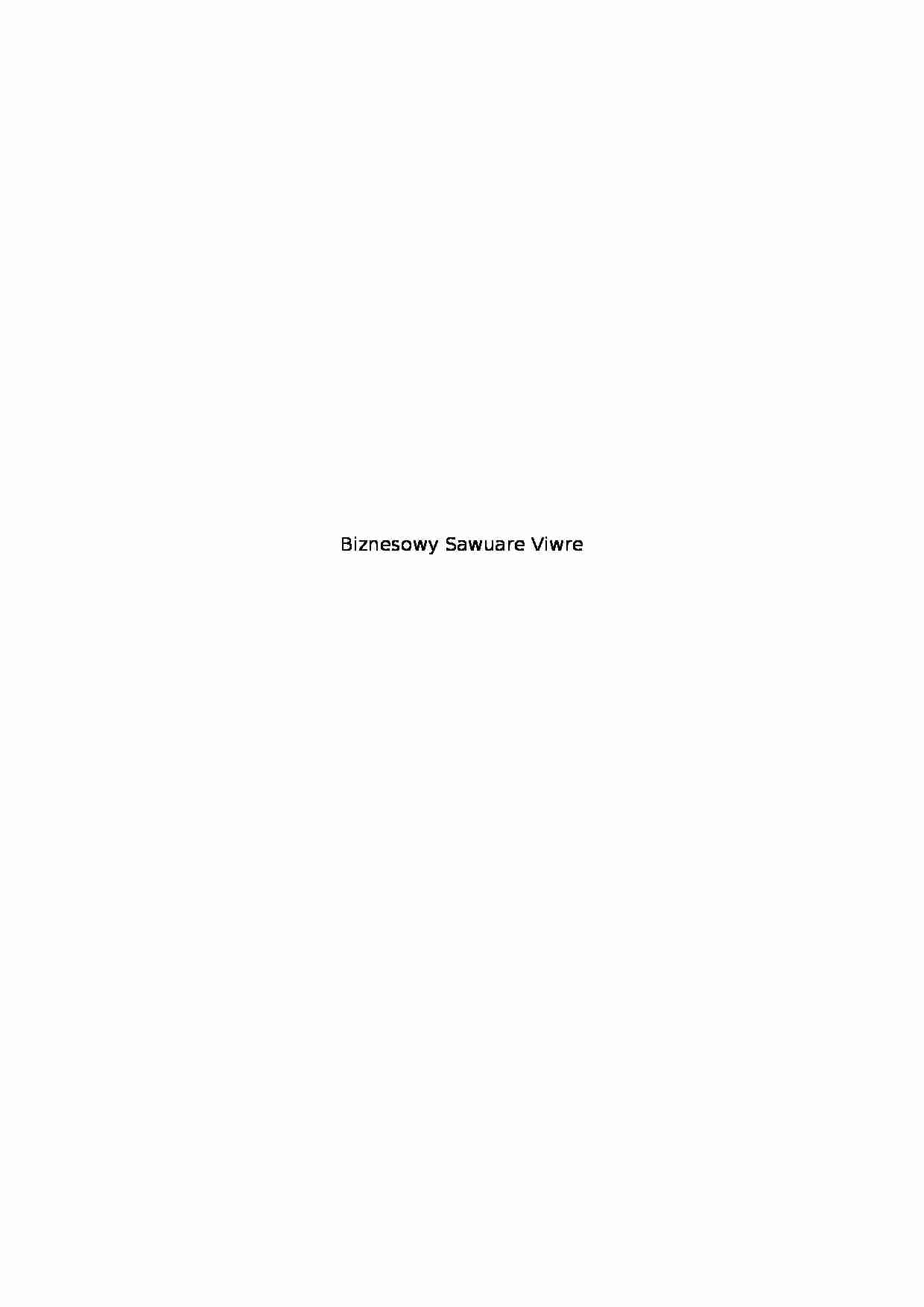 Biznesowy Savoir-vivre - strona 1
