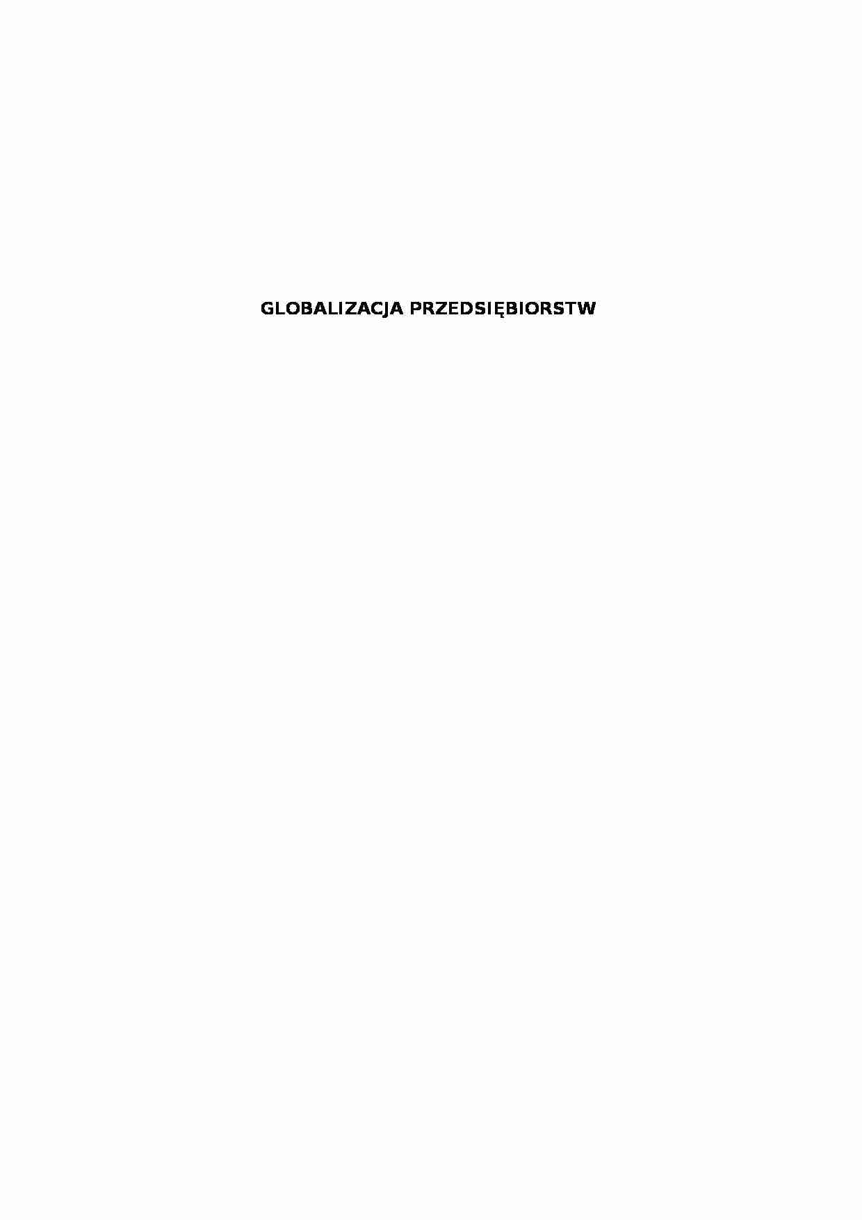 Globalizacja przedsiębiorstw - omówienie - strona 1