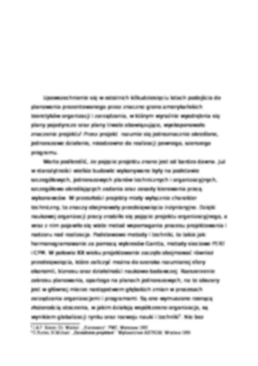Istota zarządzania projektami - Projekty biznesowe - strona 2