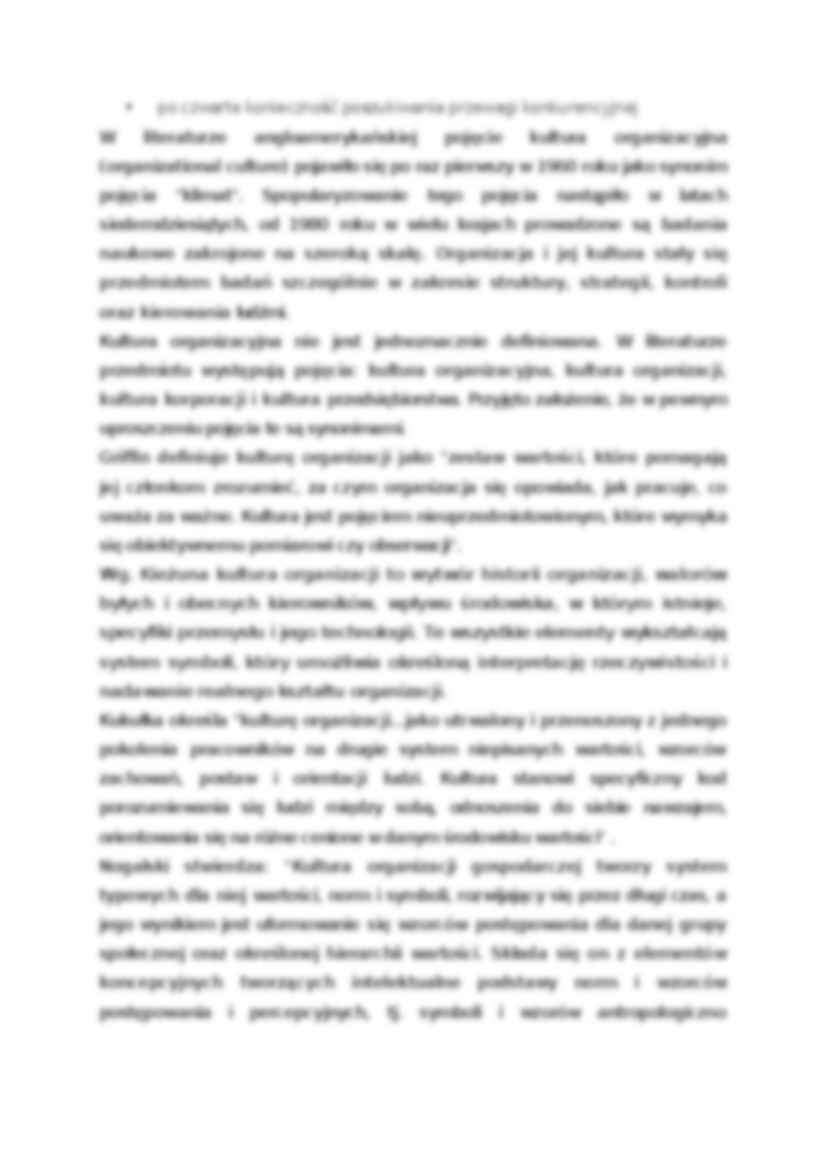 Pojęcie kultury organizacyjnej - Kieżuna - strona 2