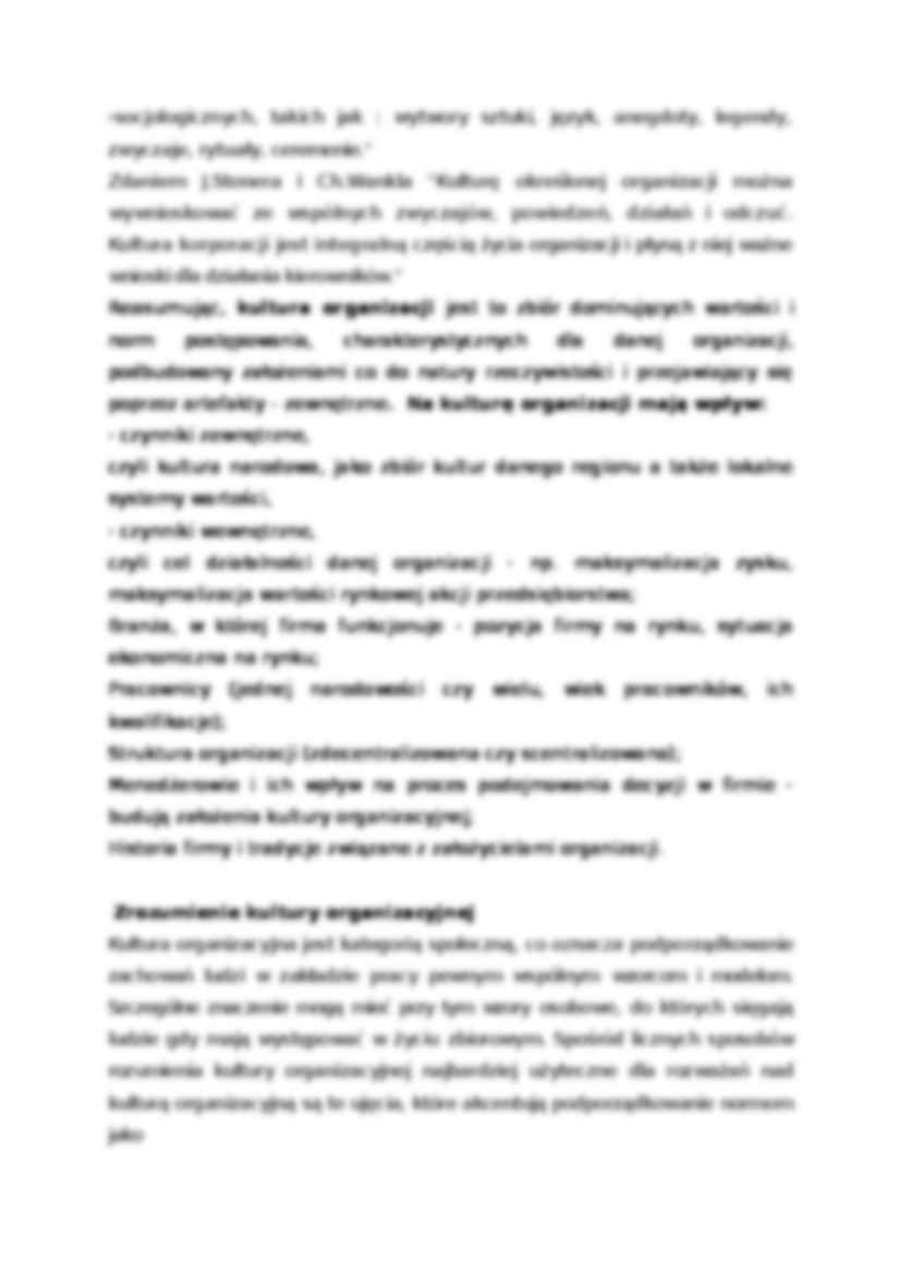 Pojęcie kultury organizacyjnej - Kieżuna - strona 3