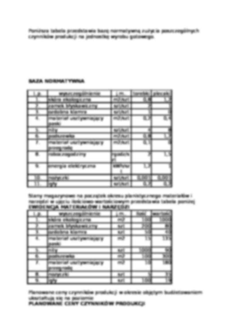 Projekt procesu produkcyjnego - Charakterystyka - strona 3