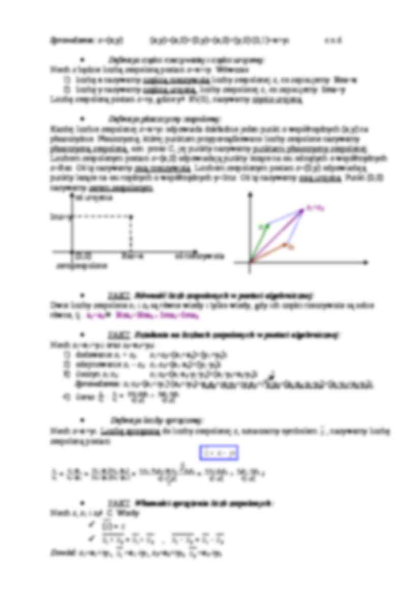 Liczby zespolone - Własności sprężenia - strona 2